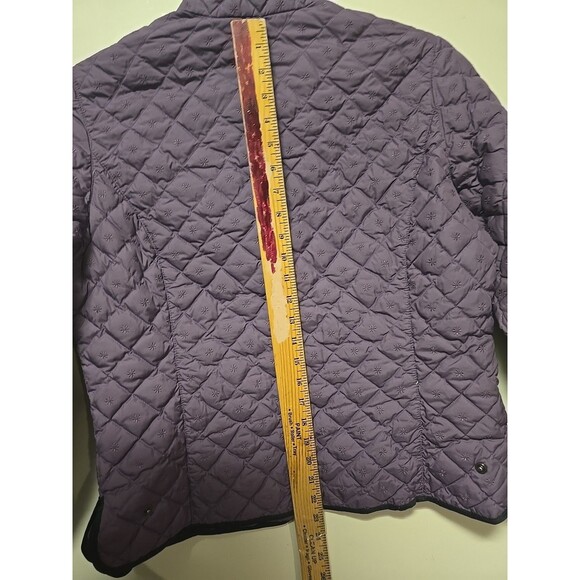 ! Eddie Bauer Jacket Womens L Purple Premium Goose Down Quilted Snap Light EB650 - Picture 4 of 10
